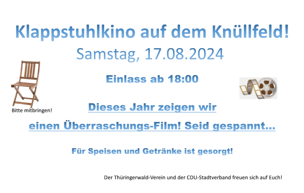 Klappstuhlkino 2024 Knüllfeld Steinbach-Hallenberg