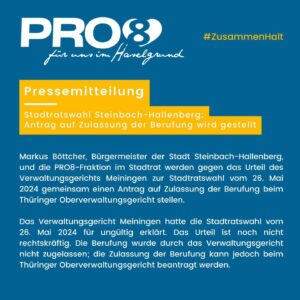 Pro8 Antrag auf Zulassung 01