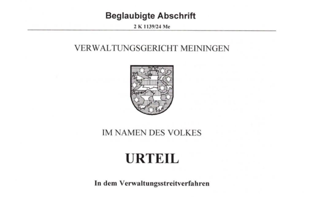Urteil VG Meiningen Wahlanfechtung Kommunalwahl 2024